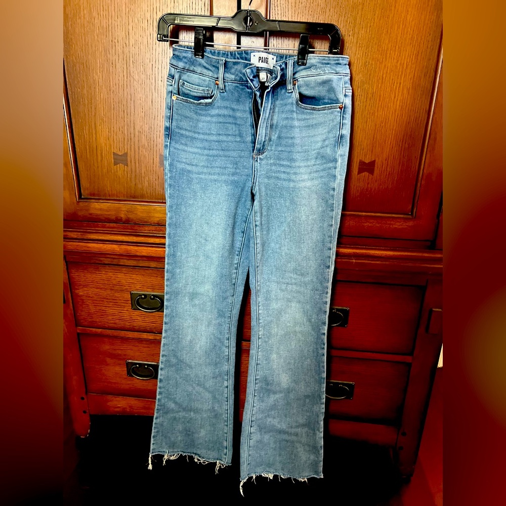 Paige flare jeans rough hem 27